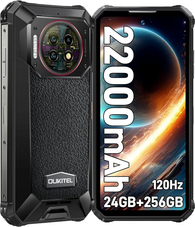 OUKITEL WP19 pro Celular 24GB+256GB 22000mAh-Negro