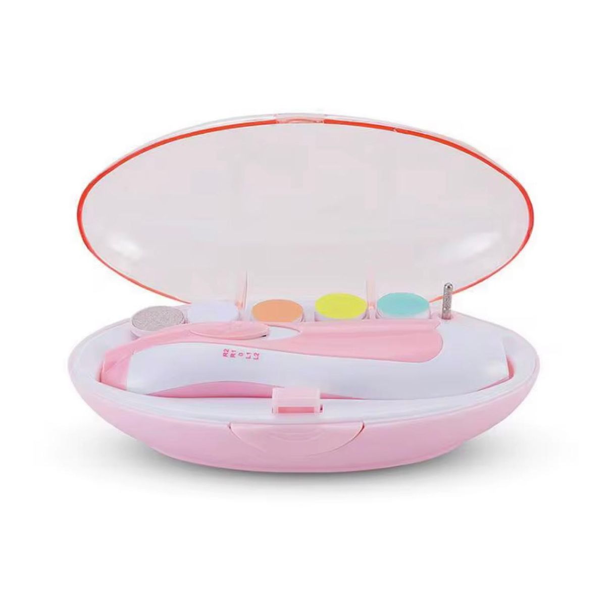 GENERICO - Lima Eléctrica cortaúñas para bebés Rosado con repuesto