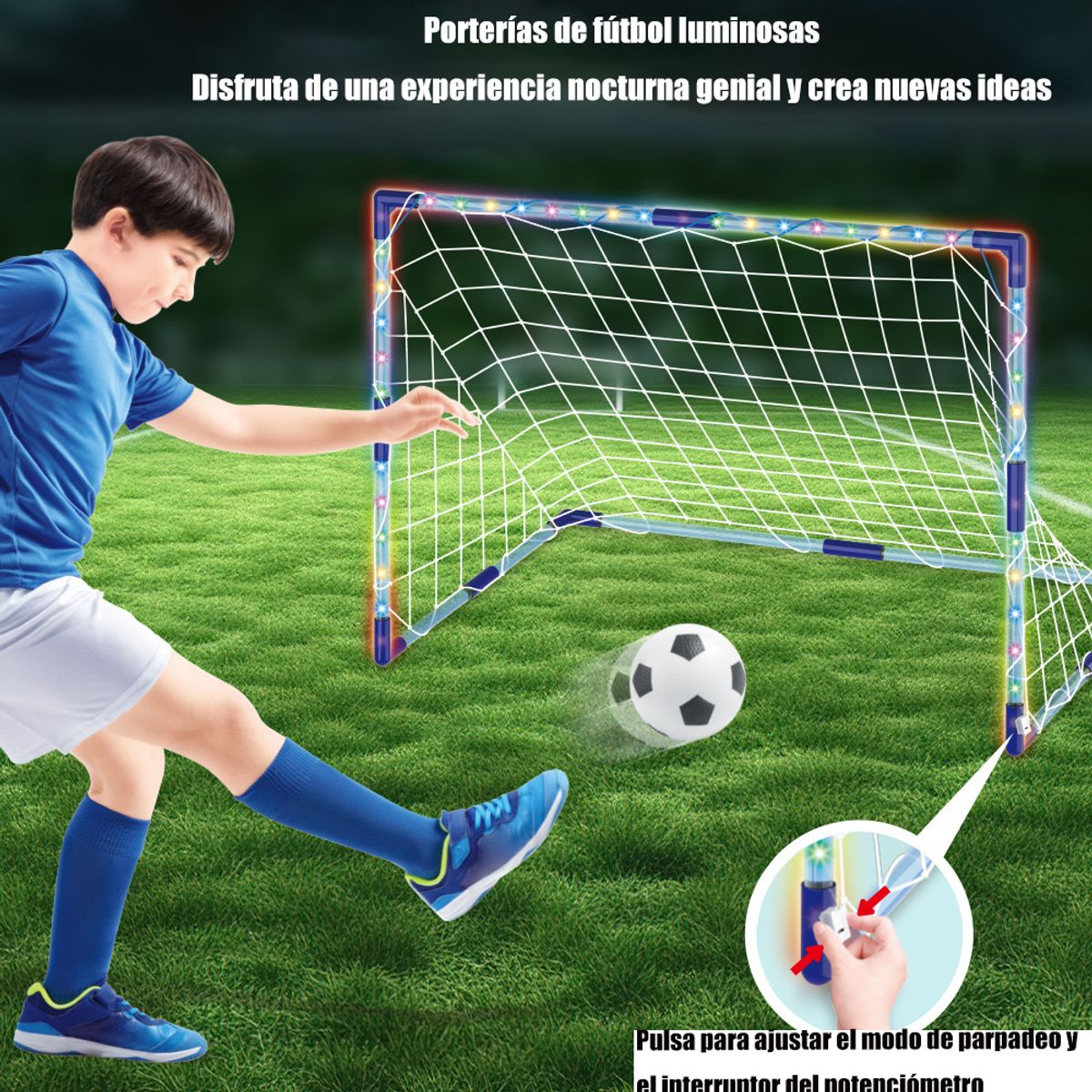 GENERICO - Set Arco De Futbol Infantil Con Inflador Y Pelota Para Niños