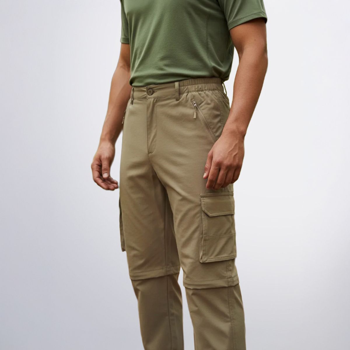 AGW - Pantalón Táctico Trekking Cargo Desmontable Secado Rápido Cortavientos