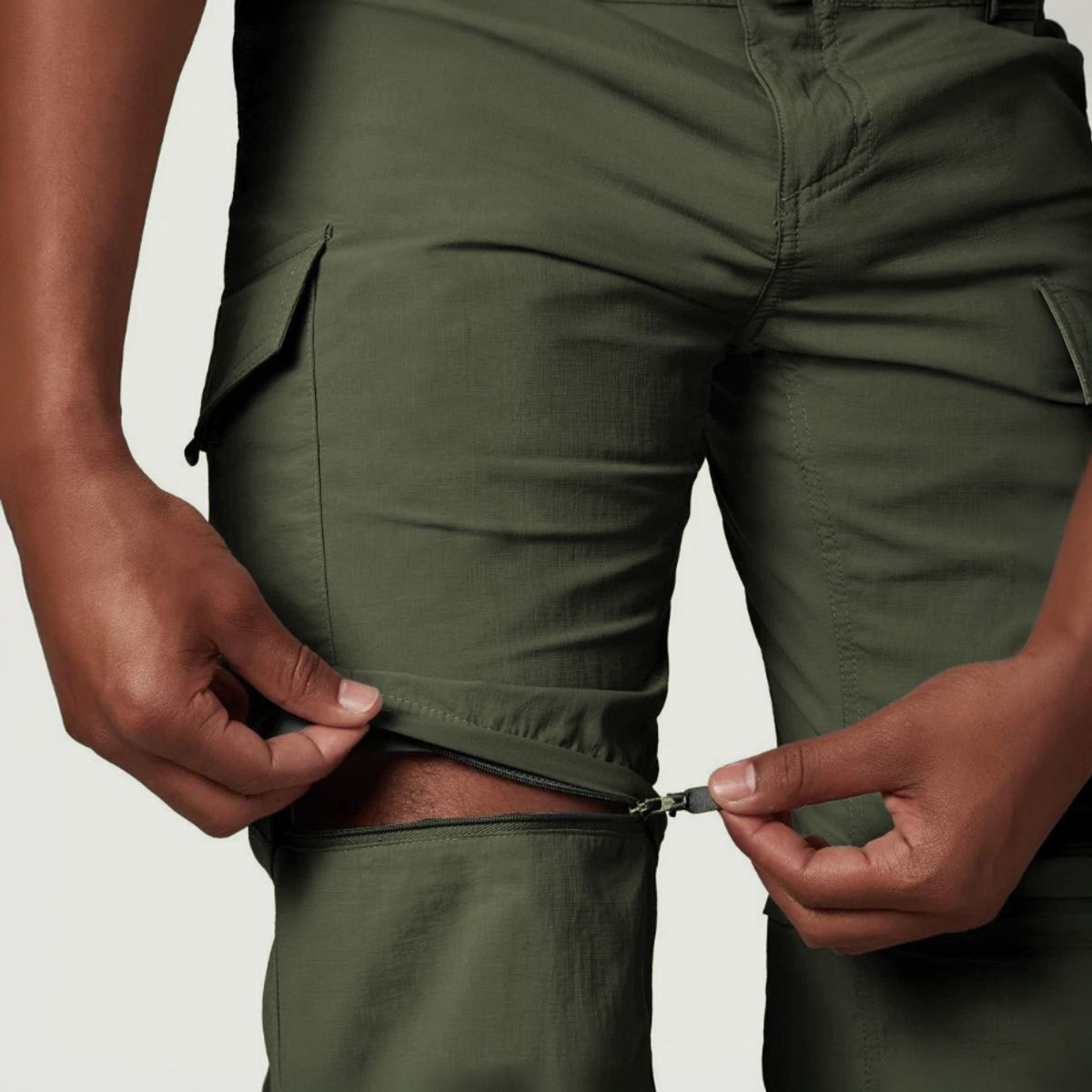 AGW - Pantalón Táctico Trekking Cargo Desmontable Secado Rápido Cortavientos