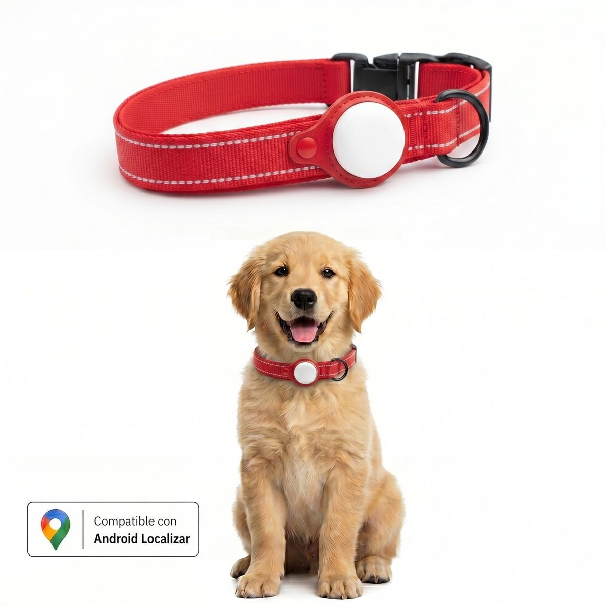 GENERICO - Collar de Perro con Localizador GPS compatible con Android Talla XL