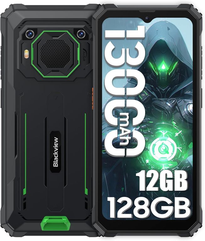BV6200 pro Celular 12GB+128GB 13000mAh Smartphone-Verde