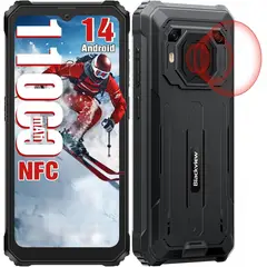 BLACKVIEW - BV6200 Plus Celular 24GB+128GB 11000mAh Smartphone-Negro