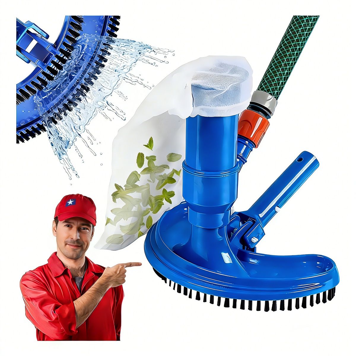 Kit de Limpieza Aspiradora Manual de Fondo Piscina PortátilPara Piscinas Sobre el SueloEstanques, marca KUANGYE - Foto Principal