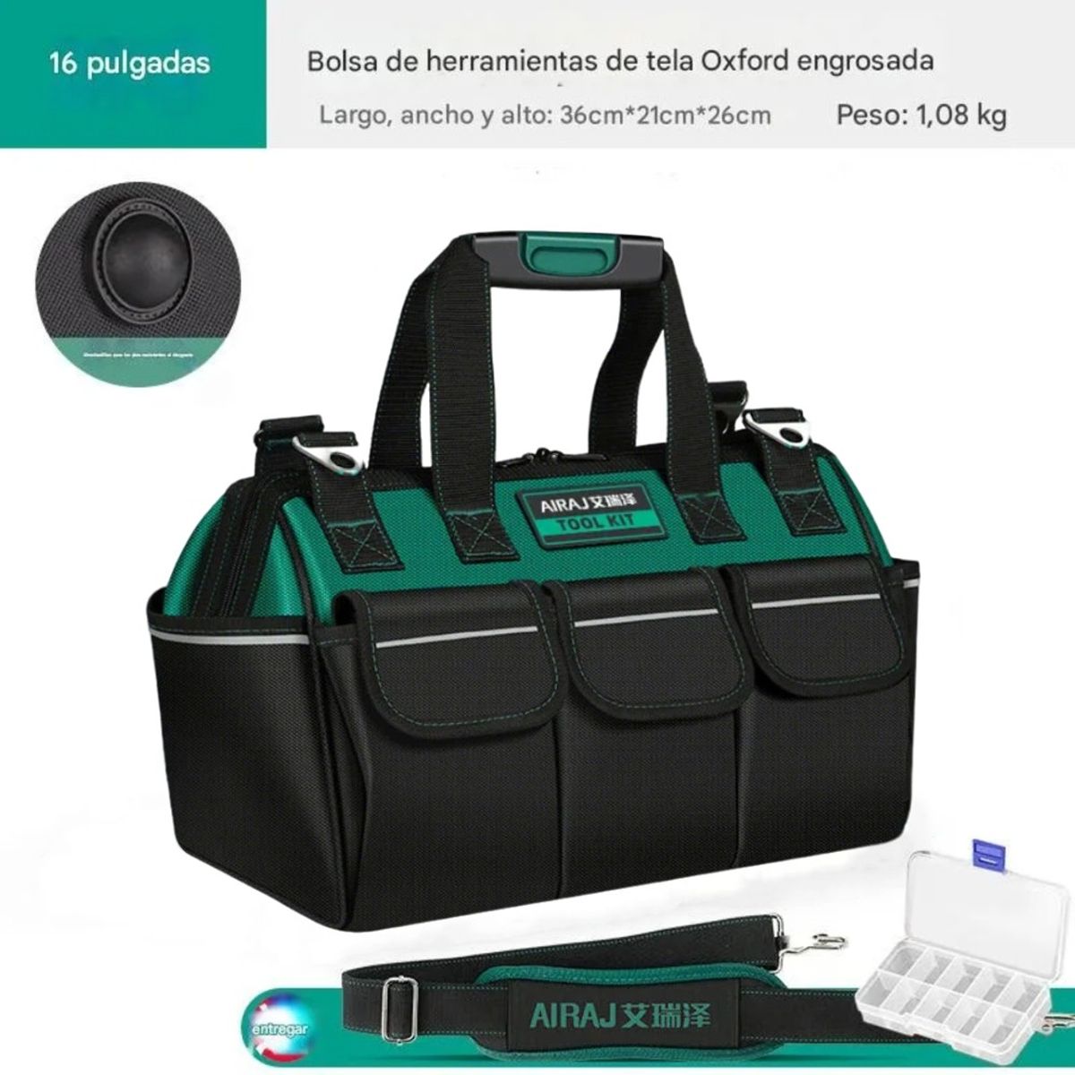 MUNDO MAGIA - Bolsa De Herramientas De Lona Gruesa De Tela Oxford