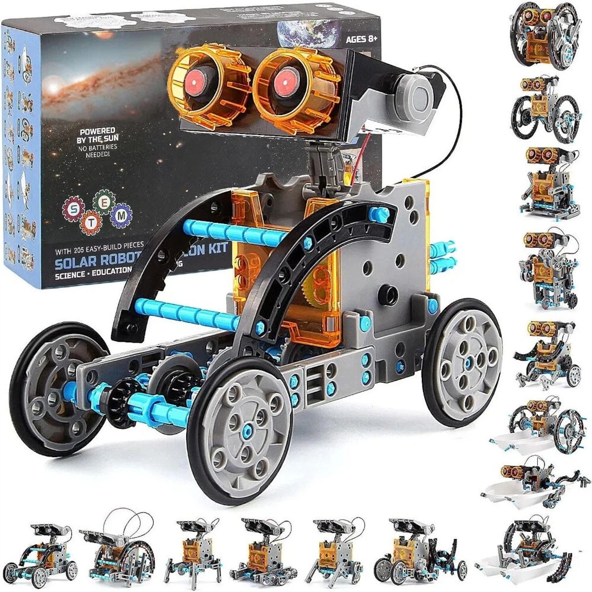 MUNDO MAGIA - Kit De Construcción De Robot Stem Solar Didáctico 29 En 1