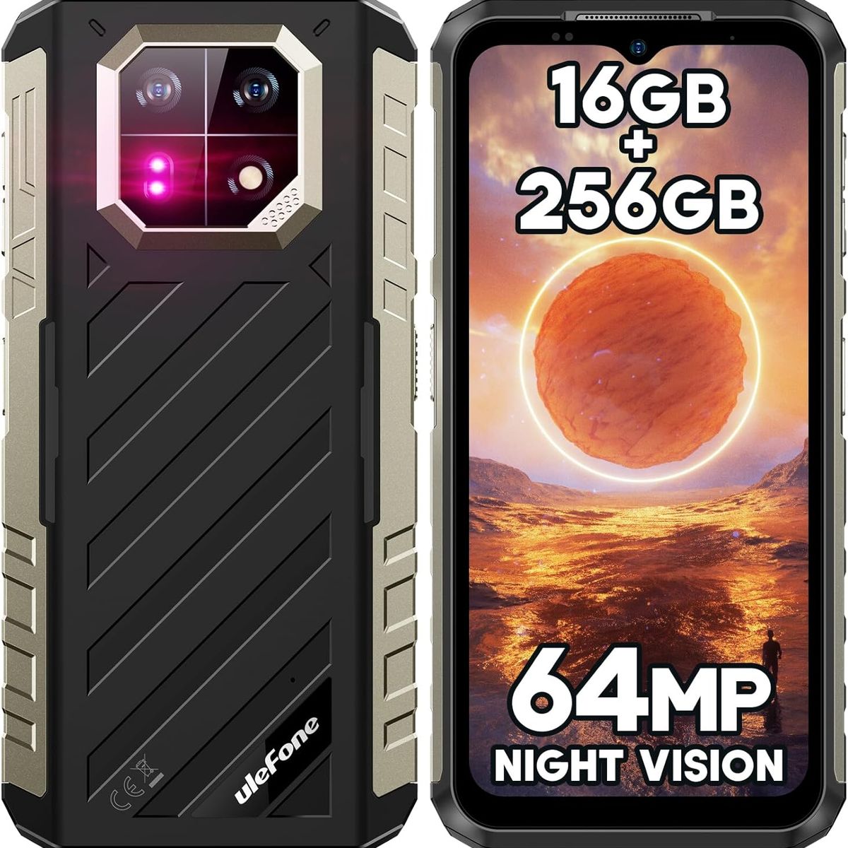 ULEFONE - Ulefone Armor 22 Celular 16GB+256GB-Negro