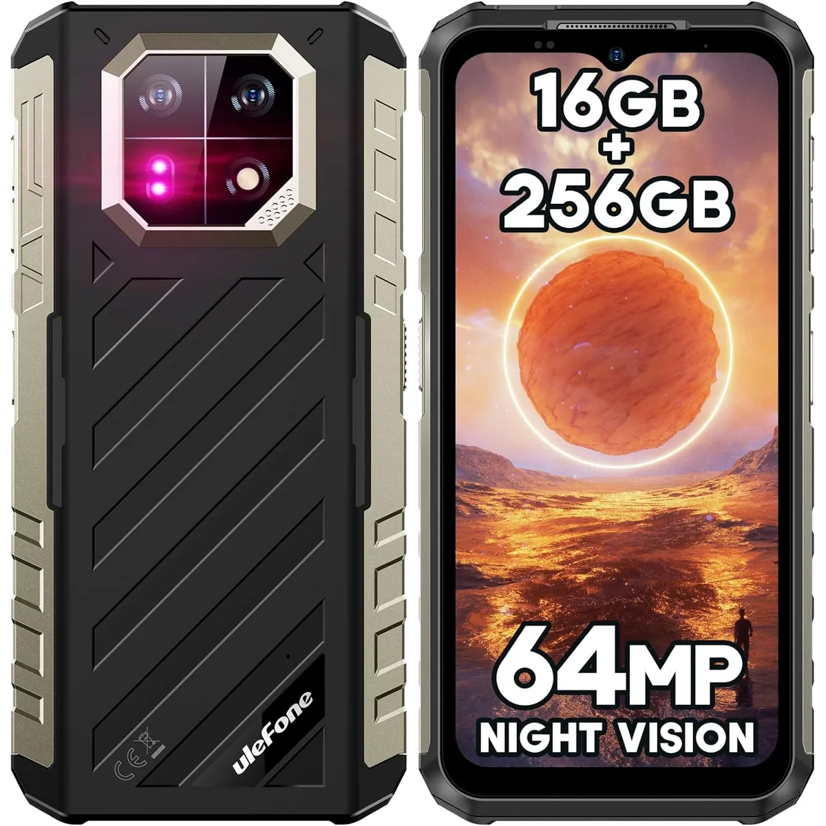 ULEFONE - Ulefone Armor 22 Celular 16GB+256GB-Negro