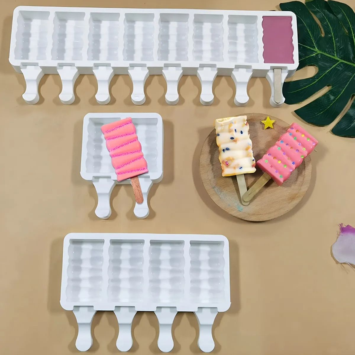 PASTELERIUSCL - X2 Moldes De Silicona Para Helados Molde Paletas Helado 446