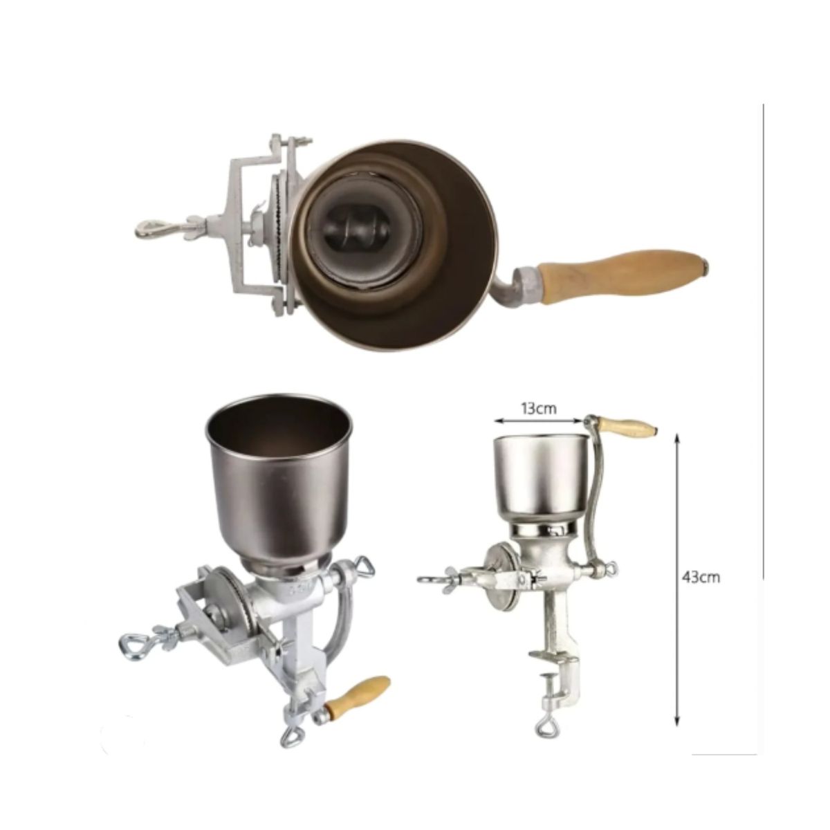 GENERICO - Molino Moledor Manual Choclo Maiz Cafe Granos Maní Cereal