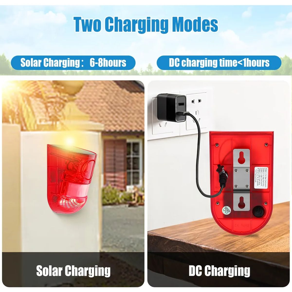 MOVI - ALARMA SOLAR CON SENSOR DE MOVIMIENTO 129 DB IMPERMEABLE