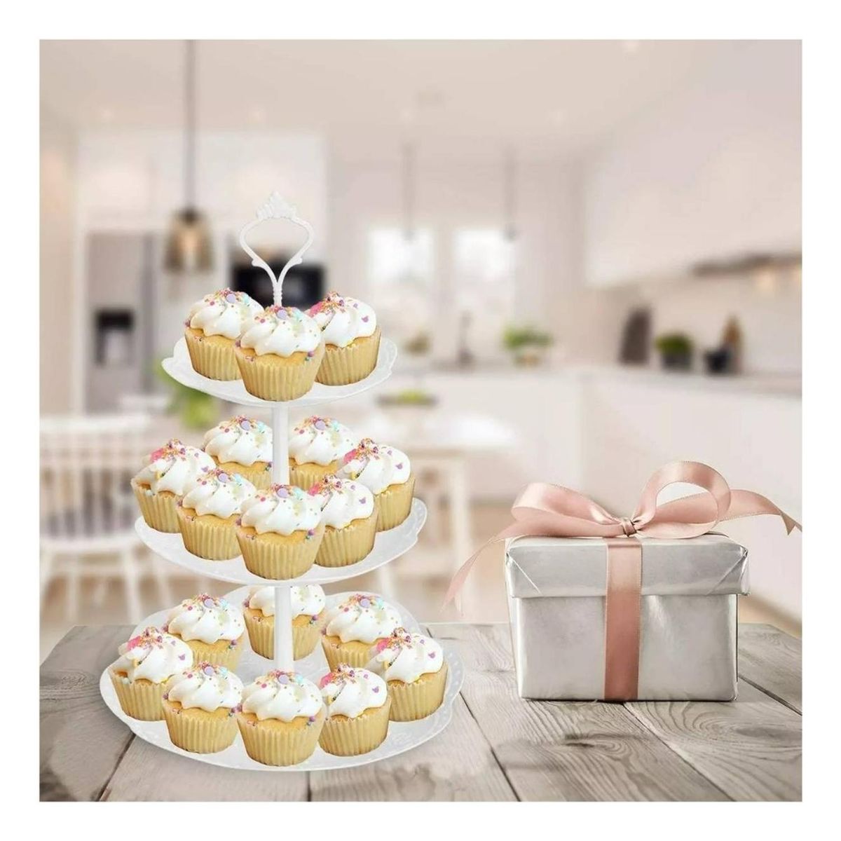 PASTELERIUSCL - X4 Porta Cupcake Porta Torta Porta Cupcakes Torre Redondo