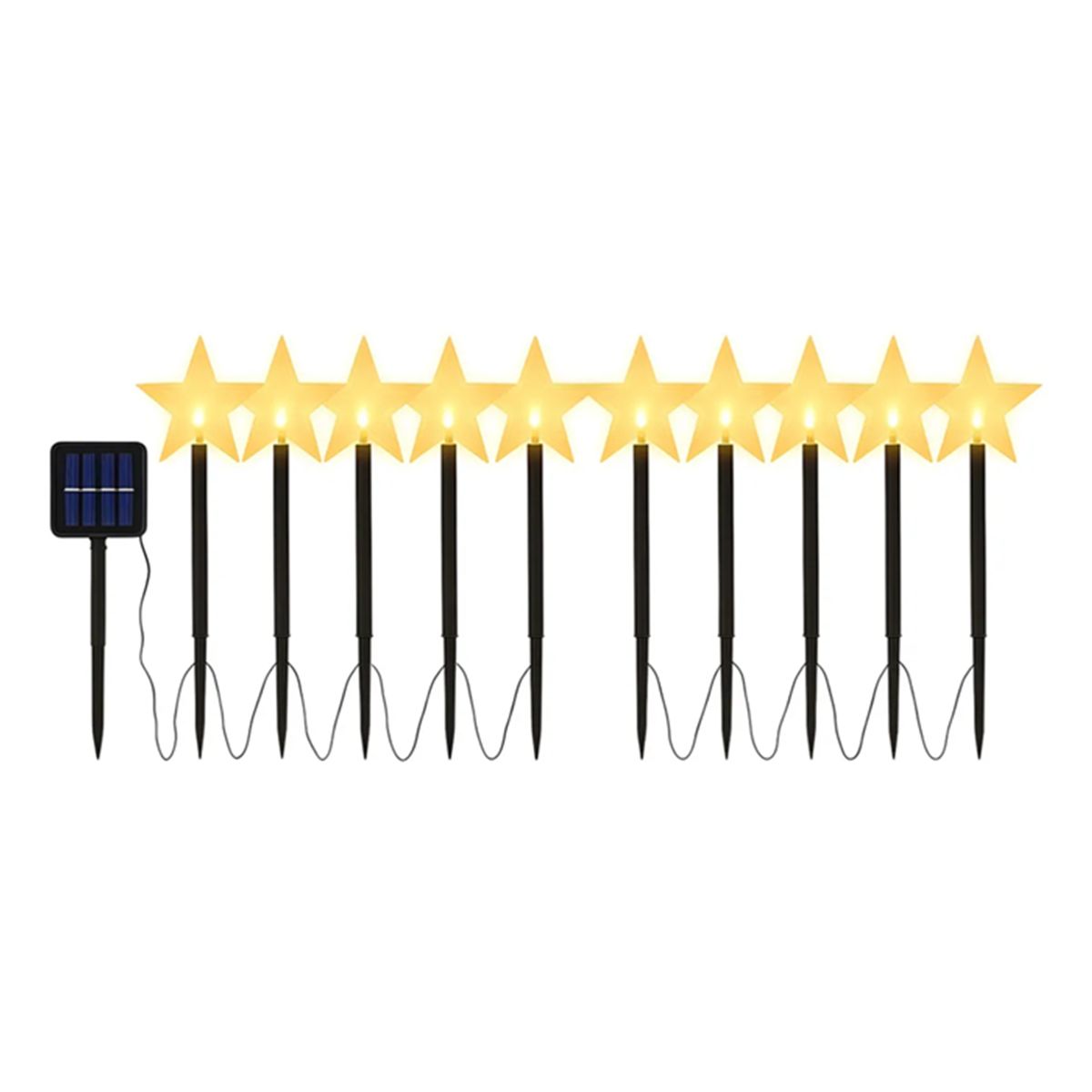 PASTELERIUSCL - 10 Guirnalda Solar Guirnaldas Solares Lampara Jardin Estrella