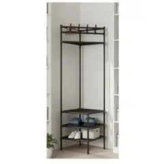 GENERICO - Perchero Organizador Esquinero Estante Colgador Multiuso Negro