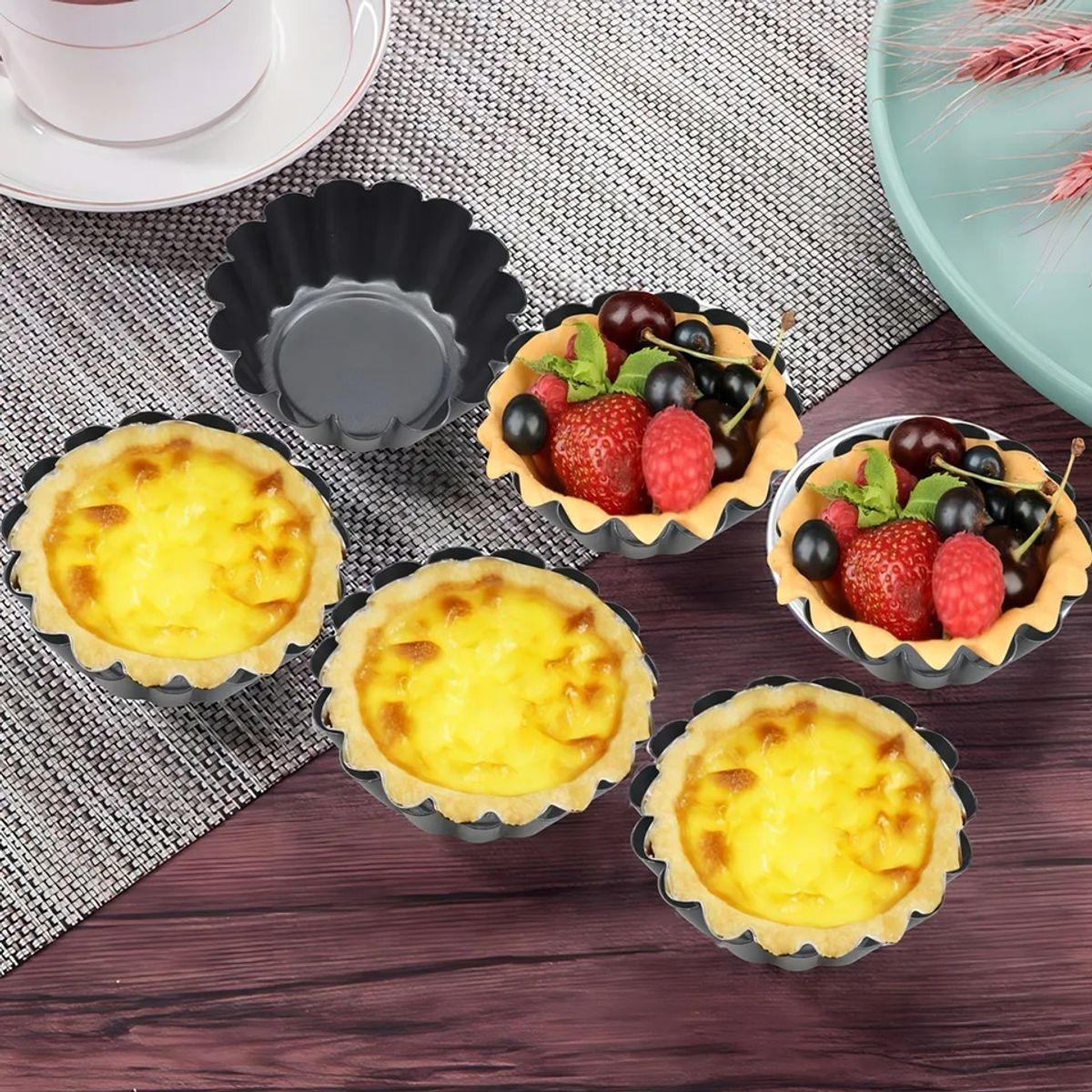 PASTELERIUSCL - Pack 12 Molde Mini Tartaleta molde Tarta Moldes Para Reposteria tarta