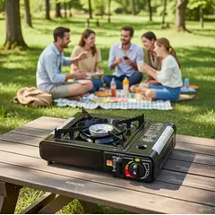 MOVI - COCINILLA CAMPING CON MALETA PARA GAS Y GAS BUTANO
