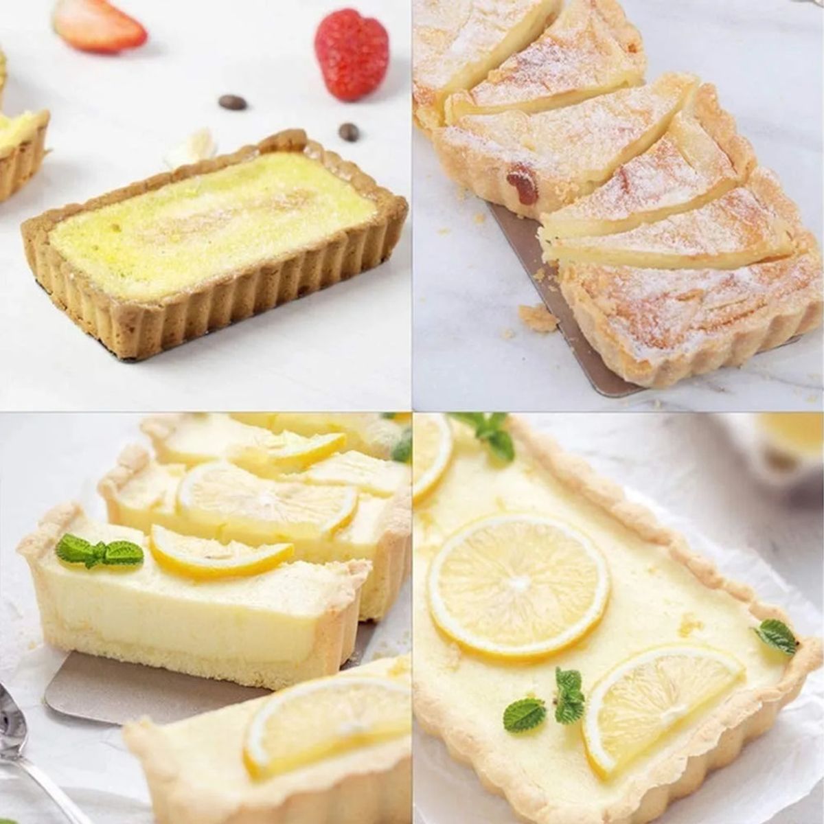 PASTELERIUSCL - Pack X6 Moldes Desmontables Moldes Rectangular Individual molde tartaleta individual