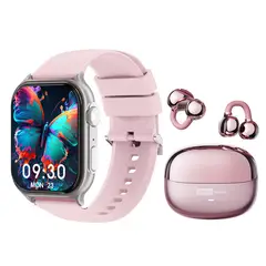 LENOVO - LE06 Audífonos-Rosa y F101 P Reloj inteligente