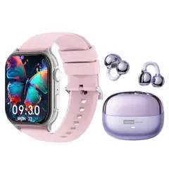 LENOVO - LE06 Audífonos-Morado y F101 P Reloj inteligente