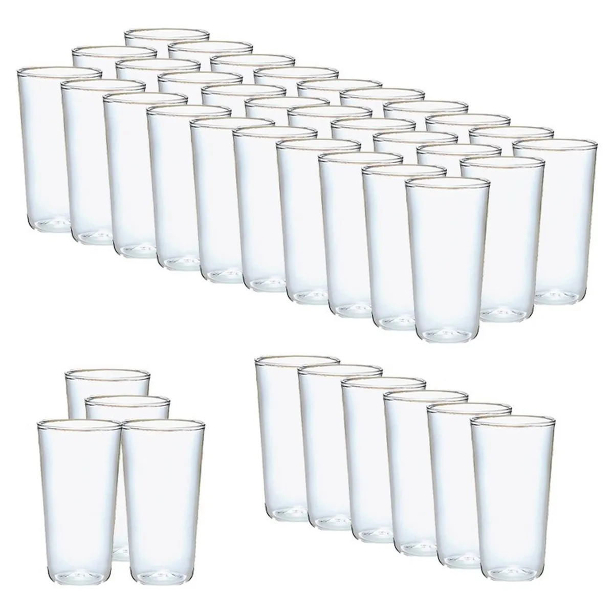 PASTELERIUSCL - 40 Set Vasos Desechables Vasos Reutilizables Vasos Cerveceros Vaso Plastico Vasos Acrilicos 300ml