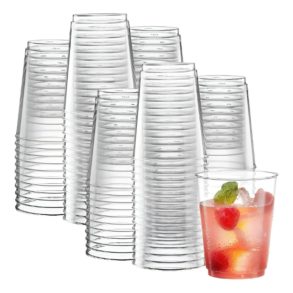 PASTELERIUSCL - 50 Set Vasos Desechables Vaso Plastico Vaso Acrilicos 438ml vasos descartables