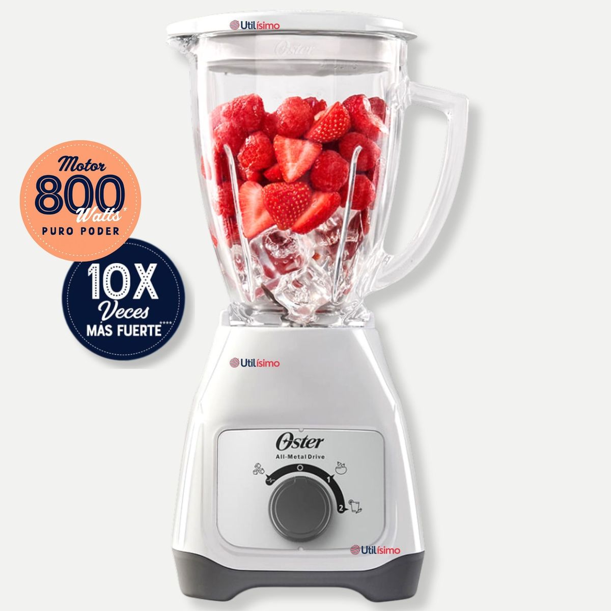 OSTER - Licuadora Oster® Con Vaso De Vidrio Y Control De Perilla BLSTKAGWRD