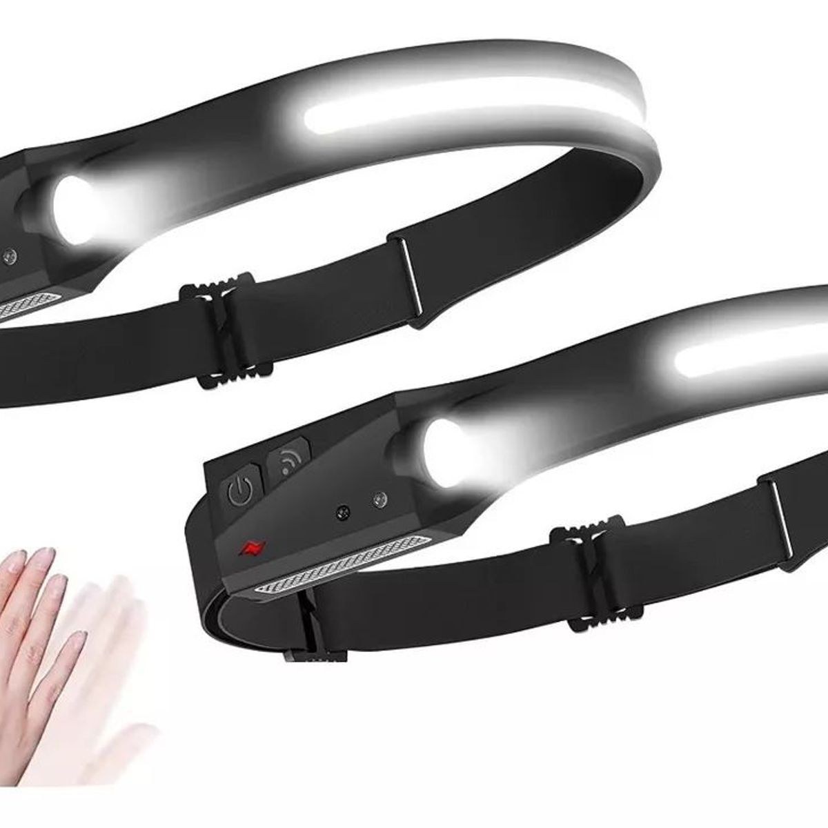 GENERICO - Linterna Led Frontal De Cintillo Cabeza Es Recargable PACK 2