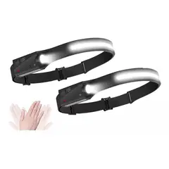 GENERICO - Linterna Led Frontal De Cintillo Cabeza Es Recargable PACK 2