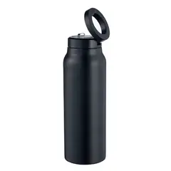 GENERICO - Botella Deportiva 710ml Acero Inoxidable Soporte Magnético Negro
