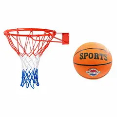 GENERICO - Pack Aro Basquetbol Con Malla Y Pelota Para Exterior Juego