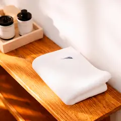 NAUTICA - Toalla de mano 100% algodón textura esponjosa blanca-azul