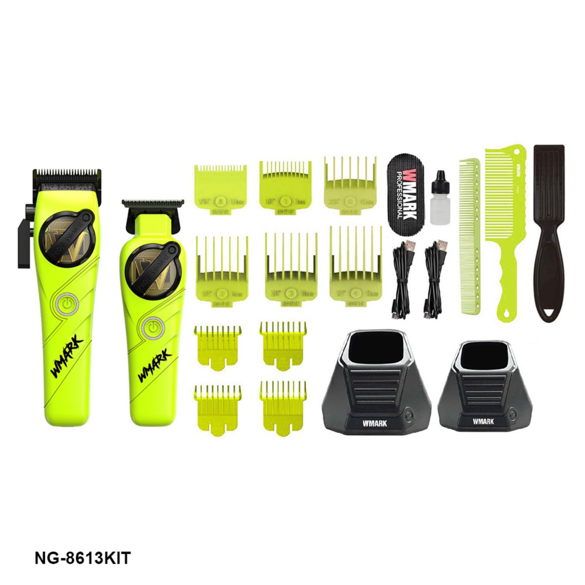 WMARK - Kit Cortadora De Pelo + Trimmer Detailer Wmark NG-8613 Verde