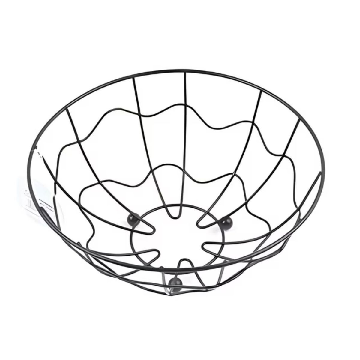 GENERICO - Canasta Frutera De Mesa Forma Redonda- Diseño Moderno Y Elegante En Metal