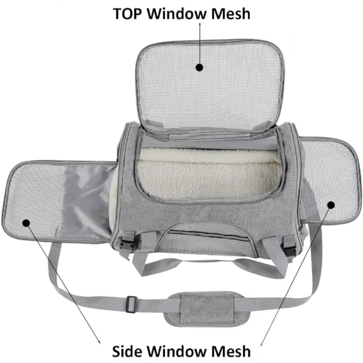 GENERICO - Bolso Transportador Mascota Para Perro Gato Respirable Varios