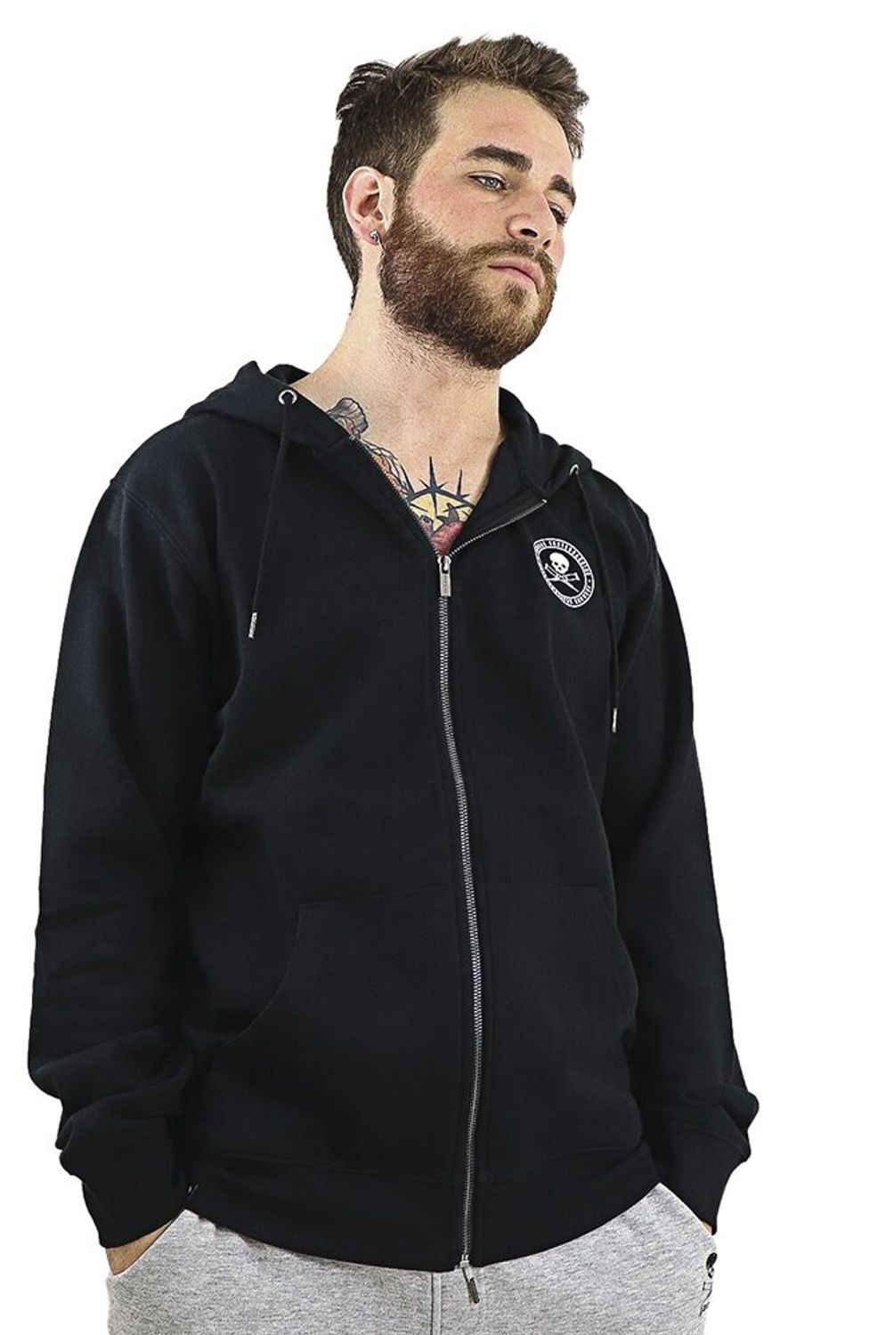 JACKASS - Poleron Hombre Full Zipper Jackass Rt 2.1 Fzb Negr