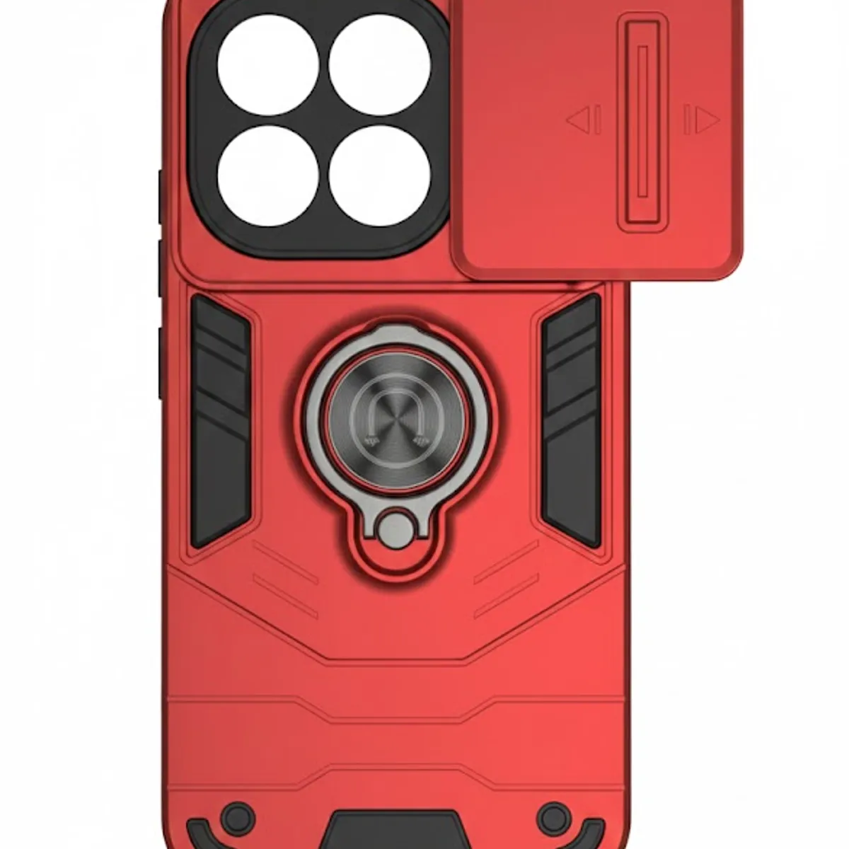 GENERICO - CARCASA PARA MOTOROLA EDGE 60 FUSION ANILLO CUBRE CAMARA COLOR ROJO