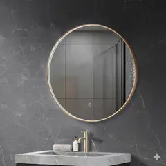 GENERICO - ESPEJO SMART ONE CIRCLE 80 CM BRONCE