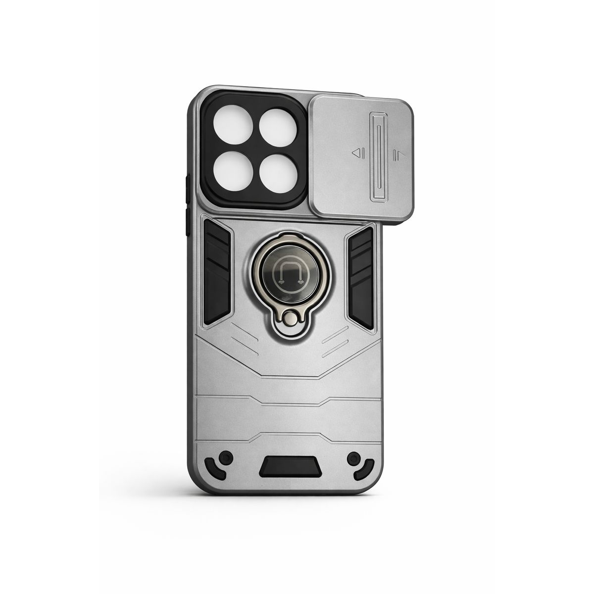 GENERICO - CARCASA PARA MOTOROLA EDGE 60 FUSION ANILLO CUBRE CAMARA COLOR GRIS