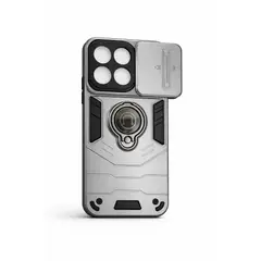 GENERICO - CARCASA PARA MOTOROLA EDGE 60 FUSION ANILLO CUBRE CAMARA COLOR GRIS