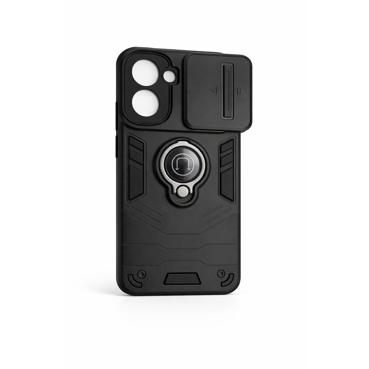 GENERICO - CARCASA PARA MOTOROLA EDGE 50 FUSION ANILLO CUBRE CAMARA COLOR NEGRO