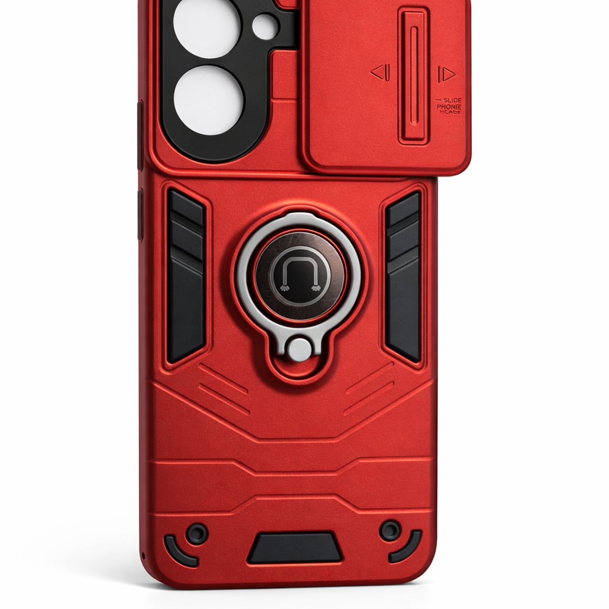 GENERICO - CARCASA PARA MOTOROLA EDGE 50 FUSION ANILLO CUBRE CAMARA COLOR ROJO
