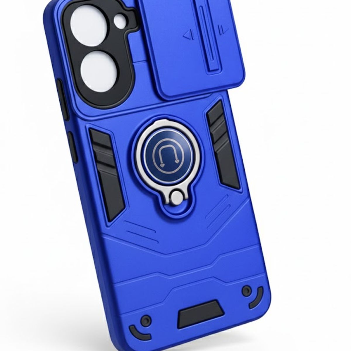 GENERICO - CARCASA PARA MOTOROLA EDGE 50 FUSION ANILLO CUBRE CAMARA COLOR AZUL