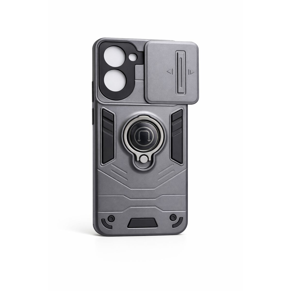 GENERICO - CARCASA PARA MOTOROLA EDGE 50 FUSION ANILLO CUBRE CAMARA COLOR GRIS
