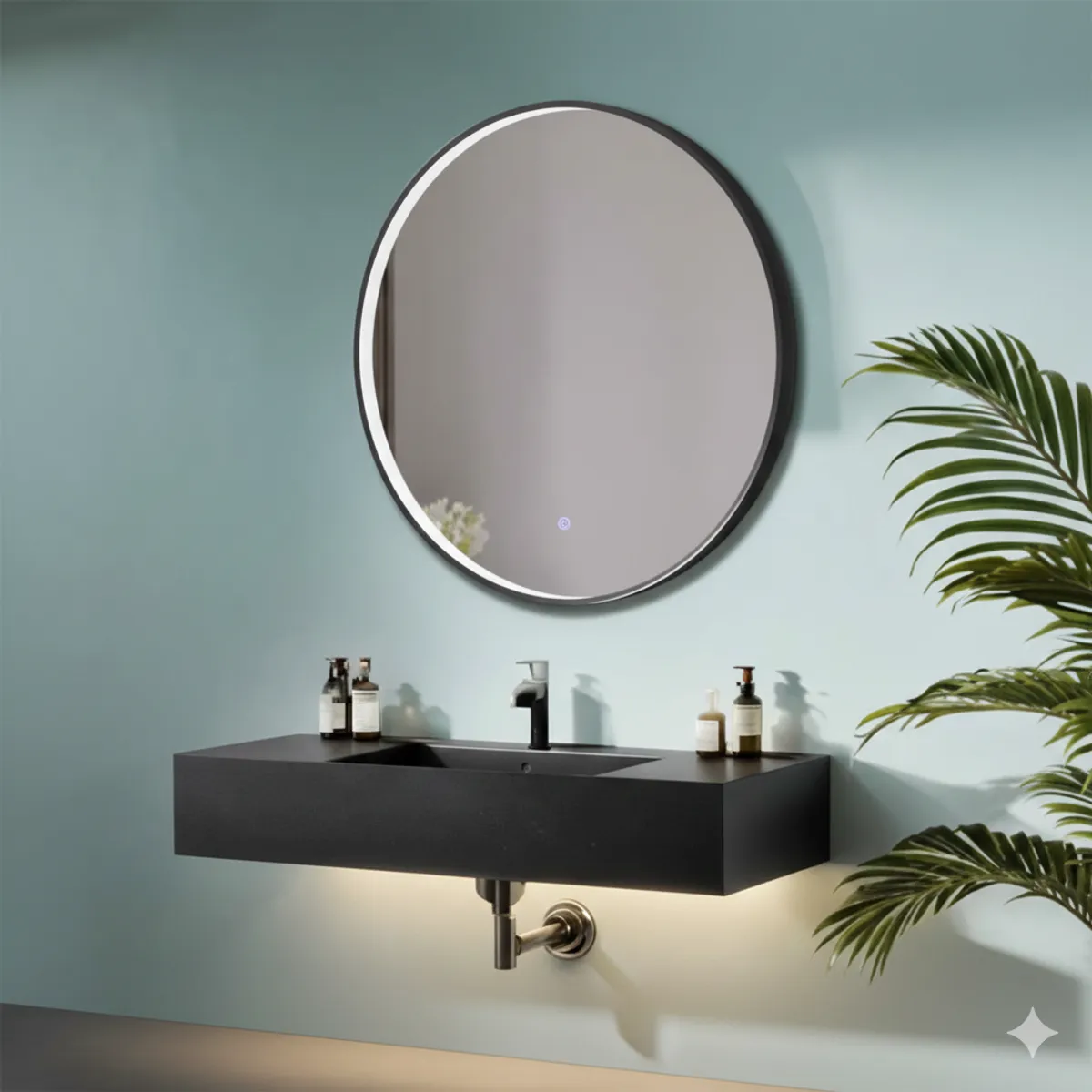 GENERICO - ESPEJO SMART ONE CIRCLE 60 CM NEW BLACK