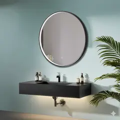 GENERICO - ESPEJO SMART ONE CIRCLE 60 CM NEW BLACK