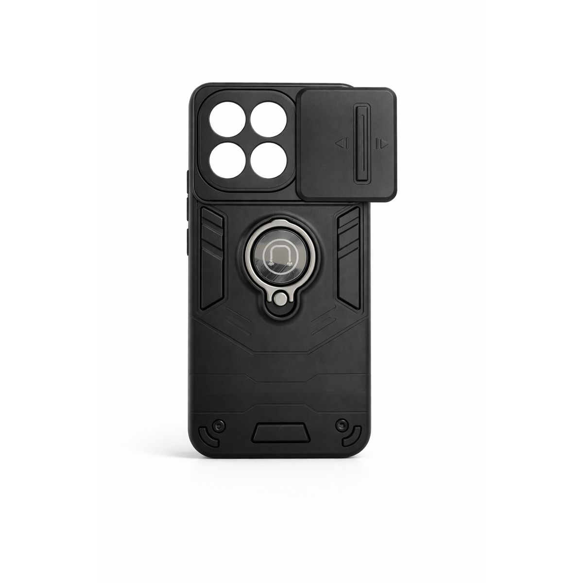 GENERICO - CARCASA PARA XIAOMI REDMI 15T ANILLO CUBRE CAMARA COLOR NEGRO