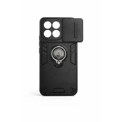 GENERICO - CARCASA PARA XIAOMI REDMI 15T ANILLO CUBRE CAMARA COLOR NEGRO