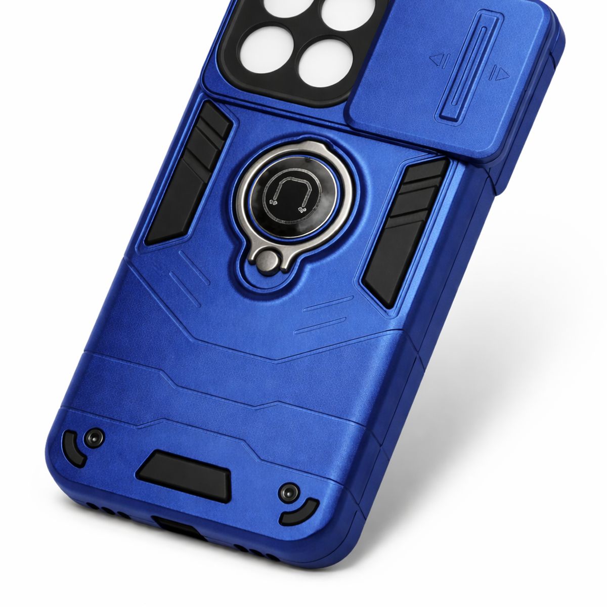 GENERICO - CARCASA PARA XIAOMI REDMI 15T ANILLO CUBRE CAMARA COLOR AZUL