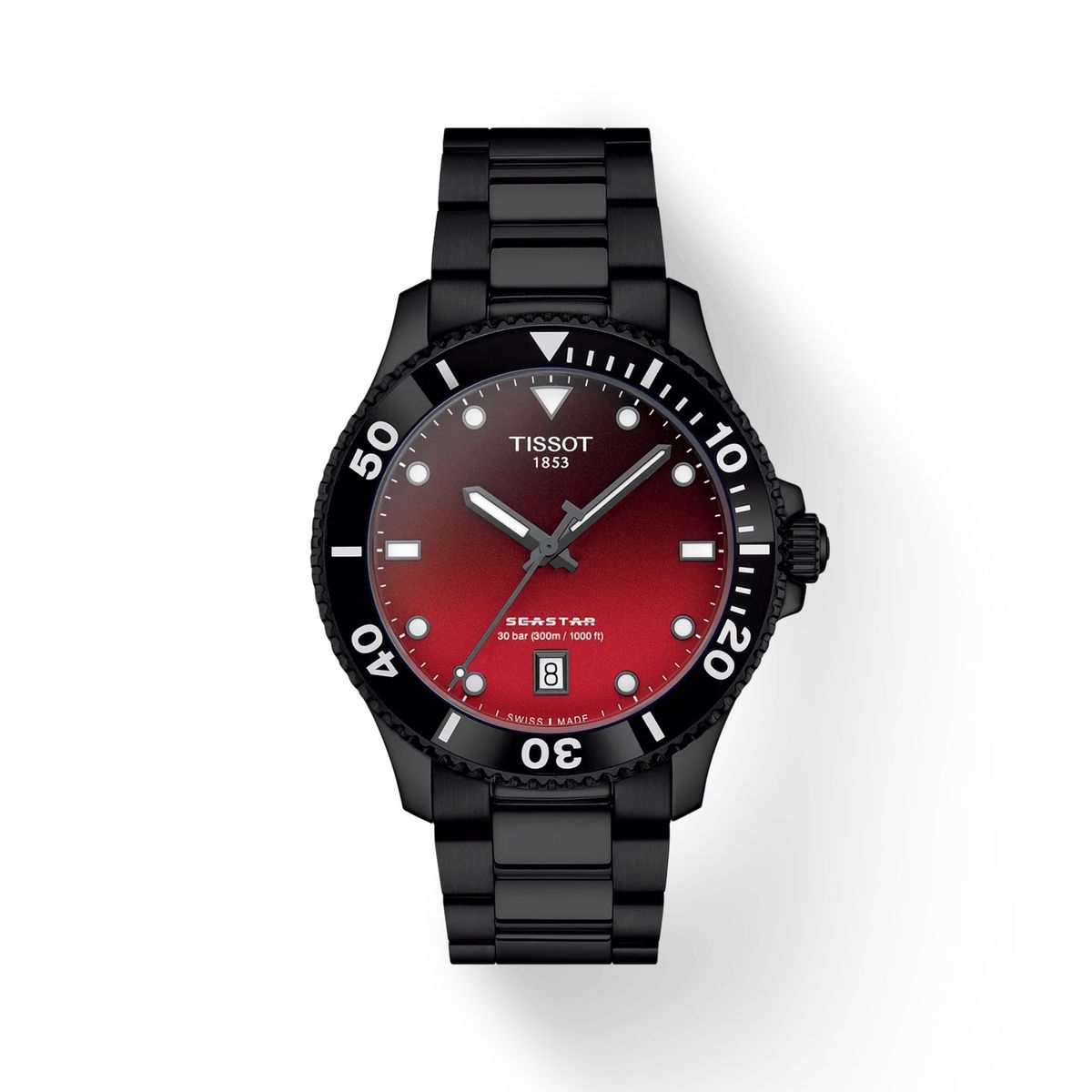 TISSOT - Reloj Tissot Seastar 1000 Rojo 40MM T1204103342100